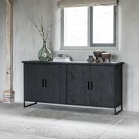 DTP Home Dressoir Beam Teakhout, 190 x 90cm - Zwart - thumbnail