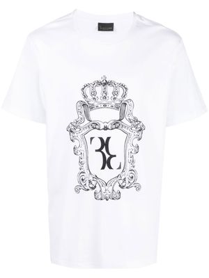 Billionaire t-shirt en coton à logo imprimé - Blanc