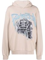 Philipp Plein hoodie imprimé à manches longues - Tons neutres