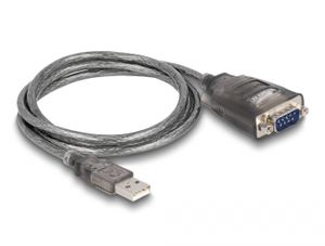 DeLOCK 61400 tussenstuk voor kabels USB A RS-232 Zwart