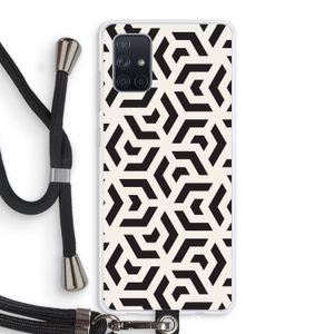 Crazy pattern: Samsung Galaxy A71 Transparant Hoesje met koord