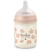 Glazen babyfles - SUAVINEX - Birdies - SX Pro XS speen - 120 ml - 0 tot 3 maanden - Roze