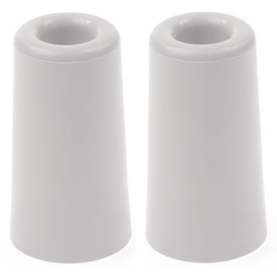 Deurbuffer / deurstopper - 2x - wit - rubber - 75 x 40 mm - deurstop