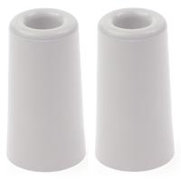 Deurbuffer / deurstopper - 2x - wit - rubber - 75 x 40 mm - deurstop