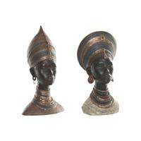 Decoratieve figuren Home ESPRIT Bruin Afrikaanse 30 x 20 x 53 cm (2 Stuks)