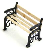 3 stuks Doll House miniatuur tuinmeubelen houten Bench kind rol spelen speelgoed