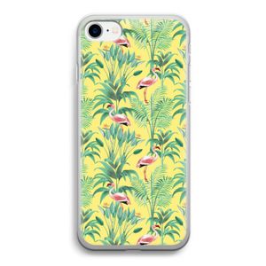 Flamingo party: iPhone SE 2020 Transparant Hoesje