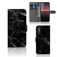 Sony Xperia 10 II | Bookcase | Marmer Zwart - Origineel Cadeau Vader