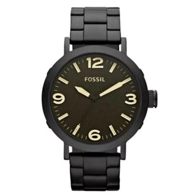 Horlogeband Fossil JR1393 / Clyde Staal Zwart 22mm
