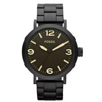 Horlogeband Fossil JR1393 / Clyde Staal Zwart 22mm