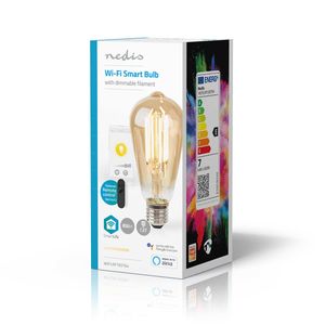 Nedis SmartLife LED Filamentlamp | Wi-Fi | E27 | 806 lm | 7 W | 1 stuks - WIFILRF10ST64 WIFILRF10ST64