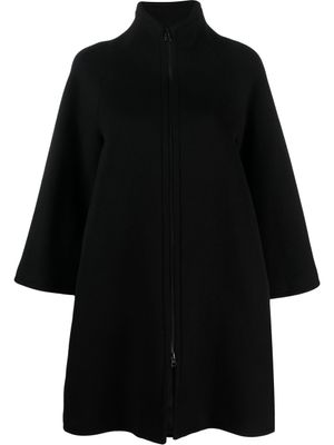 Gianluca Capannolo manteau zippé à col montant - Noir