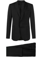 Emporio Armani costume à veste à simple boutonnage - Noir