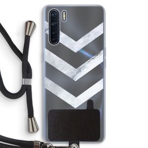 Marmeren pijlen: Oppo A91 Transparant Hoesje met koord