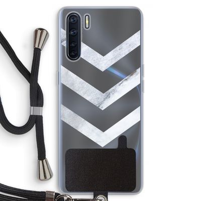 Marmeren pijlen: Oppo A91 Transparant Hoesje met koord