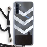 Marmeren pijlen: Oppo A91 Transparant Hoesje met koord