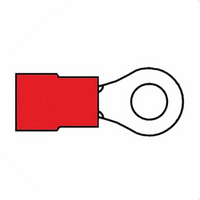 Ringkabelschoen 3mm Super voor 0,5-1,5 mm2 rood easy ent nylon geisoleerd