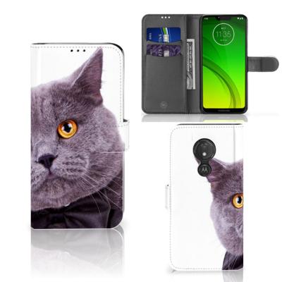 Motorola Moto G7 Power | Telefoonhoesje | Met pasjeshouder | Kat