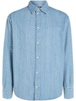 Karl Lagerfeld chemise en jean à logo imprimé - Bleu