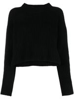 Société Anonyme pull crop Emma à design nervuré - Noir