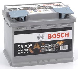 Bosch Silver auto accu S5A05 - 60Ah - 680A - aangepast voor voertuigen met start-stopsysteem S5A05