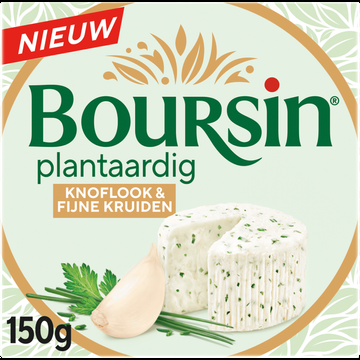Boursin Plantaardig Knoflook & Kruiden 150g bij Jumbo