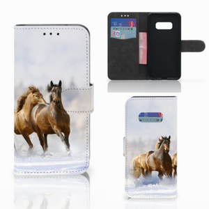 Samsung Galaxy S10e Telefoonhoesje met Pasjes Paarden