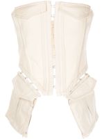 Dion Lee corset en jean - Tons neutres