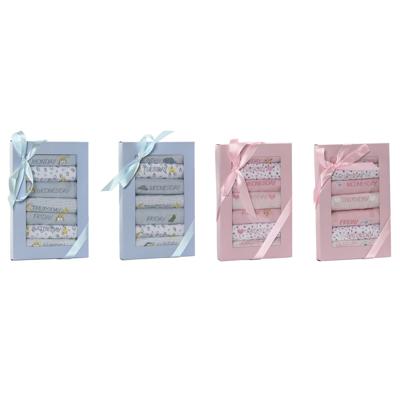 Slabbetjesset Home ESPRIT Blauw Roze Katoen 19 x 29 x 3 cm (4 Stuks)