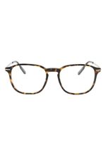 Zegna tortoiseshell-effect square-frame glasses - Marron