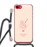 Where flowers bloom: iPhone SE 2020 Transparant Hoesje met koord