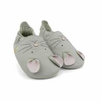 Bobux babyslofjes squeek light grey-M
