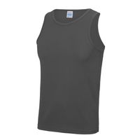 Sportkleding sneldrogende mouwloze shirts grijs voor mannen/heren 2XL (46/56)  -