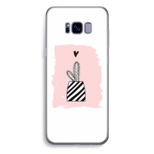 Zwart-wit cactus: Samsung Galaxy S8 Plus Transparant Hoesje
