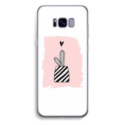 Zwart-wit cactus: Samsung Galaxy S8 Plus Transparant Hoesje