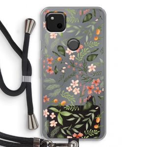 Sweet little flowers: Pixel 4a Transparant Hoesje met koord