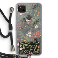 Sweet little flowers: Pixel 4a Transparant Hoesje met koord