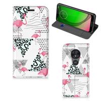 Motorola Moto G7 Play | Hoesje maken | Flamingo Triangle