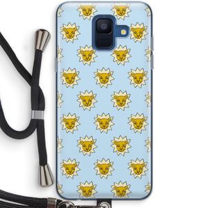 Leeuwenkoppen: Samsung Galaxy A6 (2018) Transparant Hoesje met koord