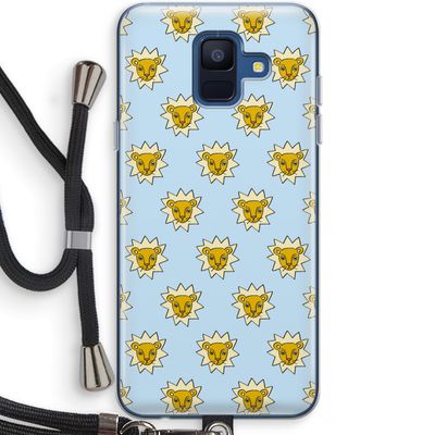 Leeuwenkoppen: Samsung Galaxy A6 (2018) Transparant Hoesje met koord