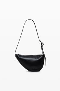 Ovale leren tas M - BLACK - U