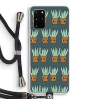 Sansevieria: Samsung Galaxy S20 Plus Transparant Hoesje met koord