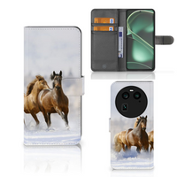OPPO Find X6 Telefoonhoesje met Pasjes Paarden - thumbnail