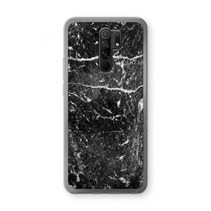 Zwart marmer: Xiaomi Redmi 9 Transparant Hoesje