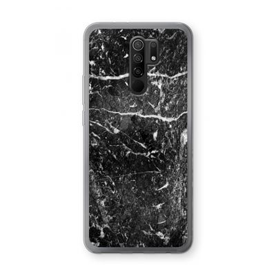 Zwart marmer: Xiaomi Redmi 9 Transparant Hoesje
