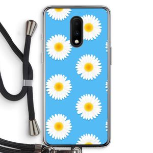 Margrietjes: OnePlus 7 Transparant Hoesje met koord