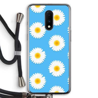Margrietjes: OnePlus 7 Transparant Hoesje met koord