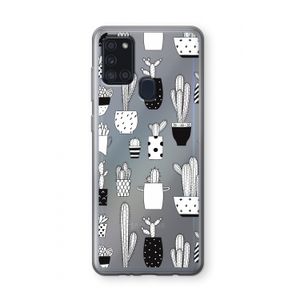 Cactusmotief: Samsung Galaxy A21s Transparant Hoesje