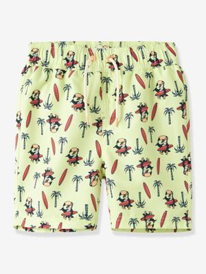 Zwemshort voor jongens met print van NAME IT lichtgroen