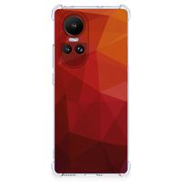 Shockproof Case voor OPPO Reno10 | 10 Pro Polygon Red - thumbnail